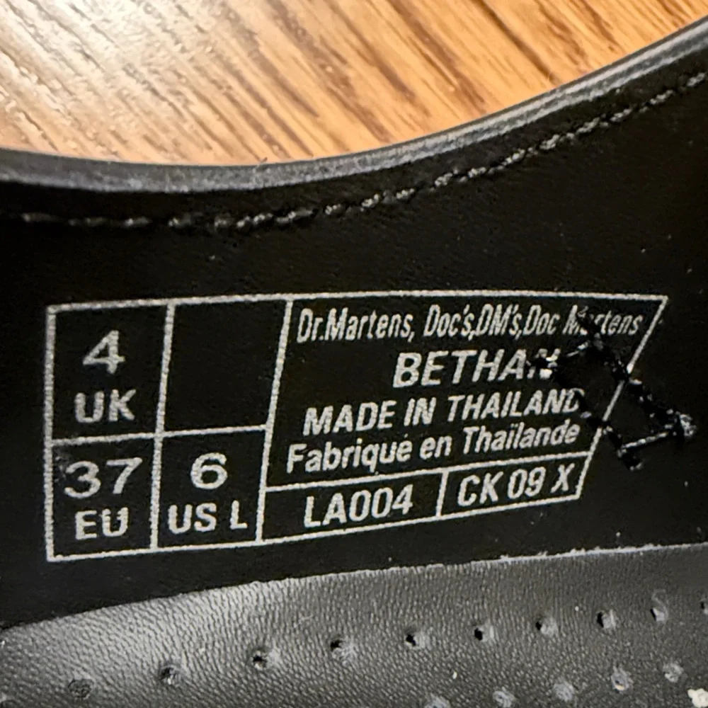 Dr. Martens Bethan Mary Jane Platform Shoes with Yellow Stitching - Picture 13 of 16